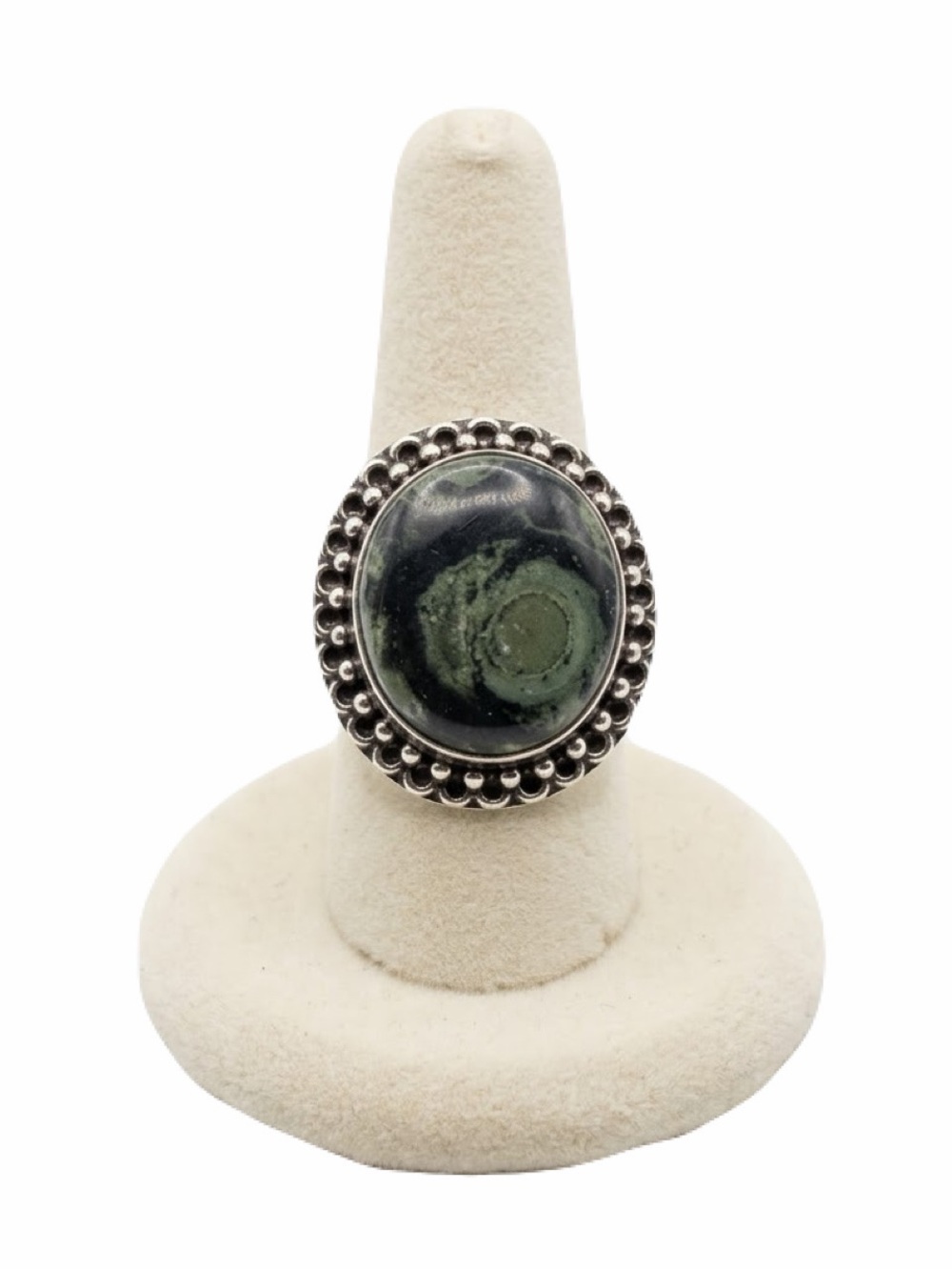 New Artisan Kambamba Jasper 925 Sterling Silver Octopus Tentacles Ring 7 OOAK